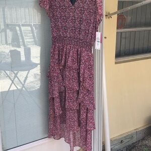 MSK Pink Floral Maxi Dress